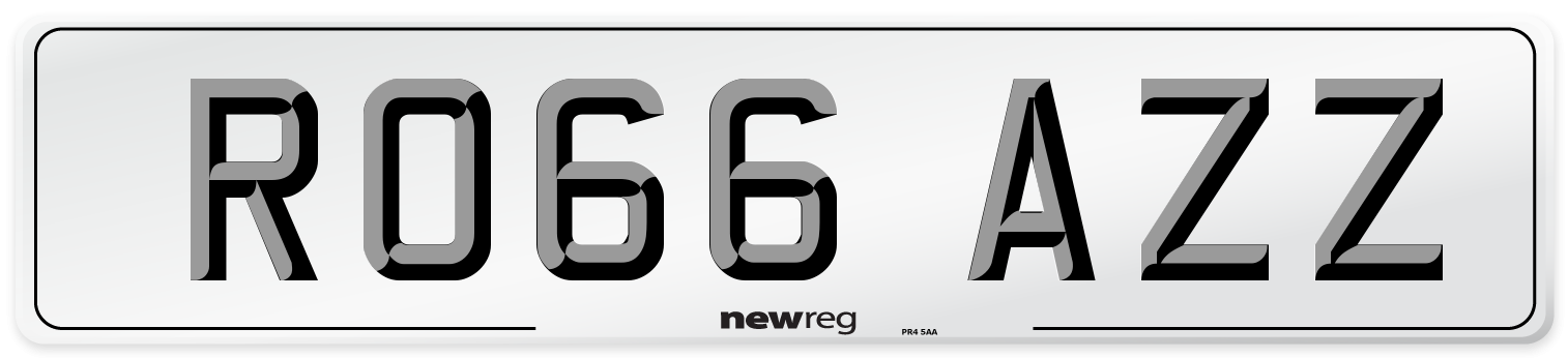 RO66 AZZ Number Plate from New Reg